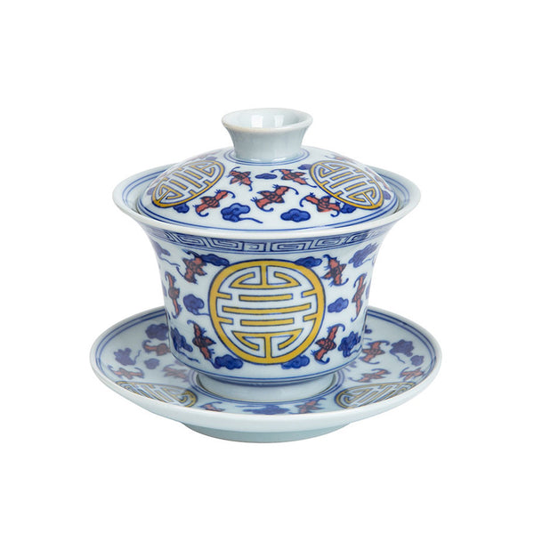 Bats and Clouds Qinghua Gaiwan 150ml -  • Teaware House