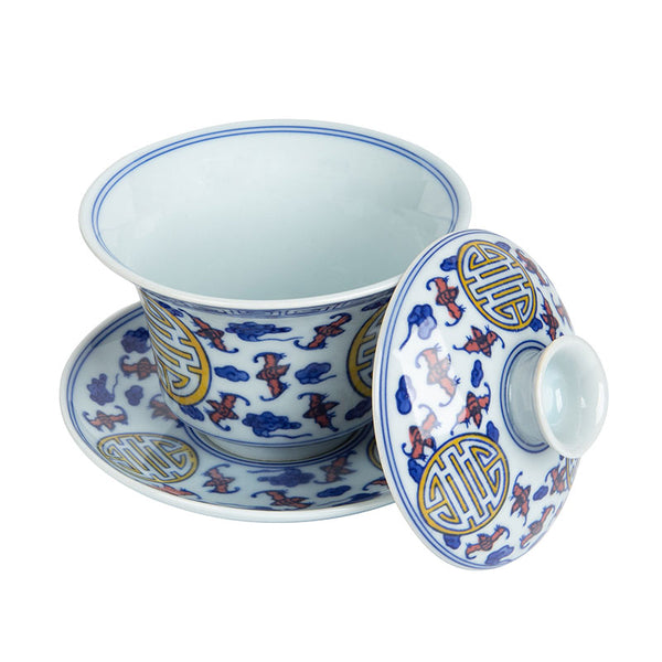 Bats and Clouds Qinghua Gaiwan 150ml -  • Teaware House