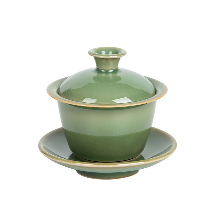 Plum Green Glaze Celadon Small Gaiwan 95ml -  • Teaware House