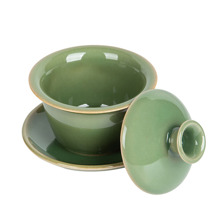 Plum Green Glaze Celadon Small Gaiwan 95ml -  • Teaware House