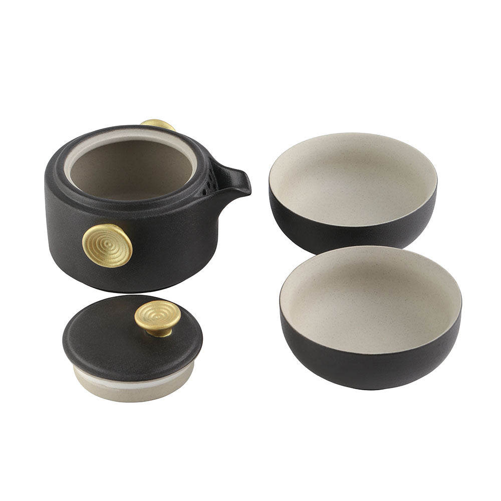 Gongfu Tea Set - Easy Gaiwan Cup Set - Black Glaze - 180ml -  • Teaware House