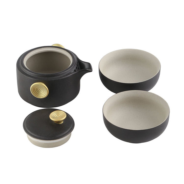 Gongfu Tea Set - Easy Gaiwan Cup Set - Black Glaze - 180ml -  • Teaware House