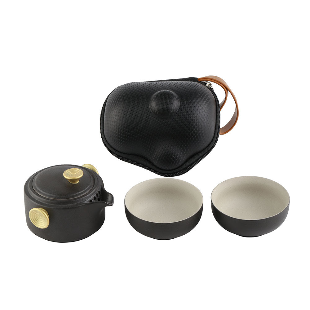 Gongfu Tea Set - Easy Gaiwan Cup Set - Black Glaze - 180ml -  • Teaware House