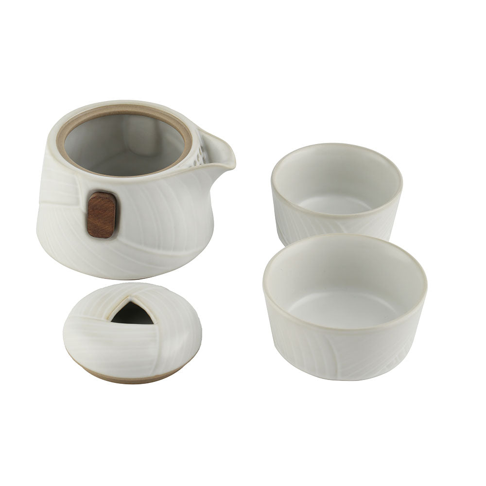 Gongfu Tea Set - Easy Gaiwan Cup Set - White Ruyao Glaze - 200ml -  • Teaware House