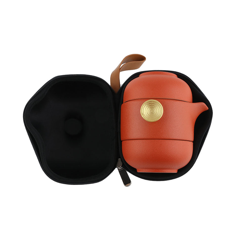 Gongfu Tea Set - Easy Gaiwan Cup Set - Vermilion Glaze - 180ml -  • Teaware House