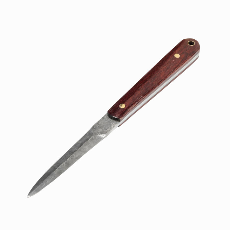Red Sandalwood Damascus Steel Tea Knife - • Teaware House