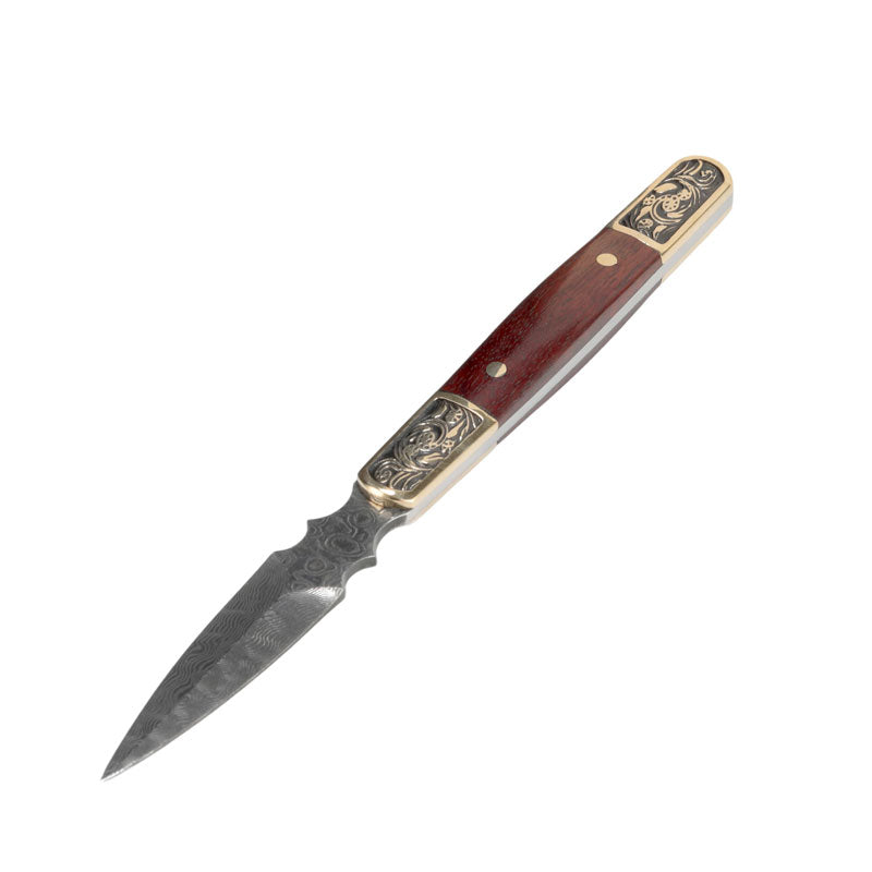 Rosewood Damascus Tea Knife - • Teaware House