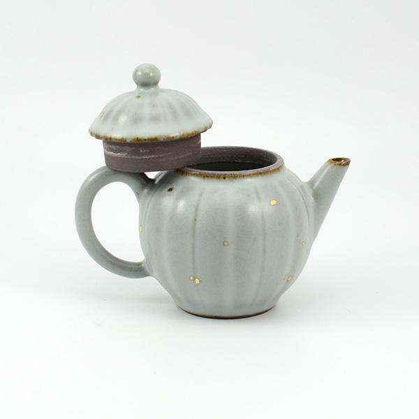 Pumpkin Gold Fleck Green Ruyao Teapot 100ml -  • Teaware House