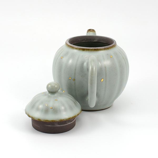 Pumpkin Gold Fleck Green Ruyao Teapot 100ml -  • Teaware House