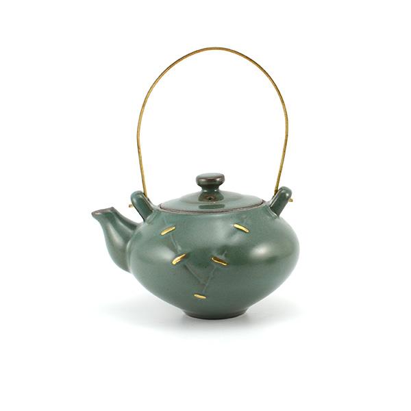 Gold Lamp Teapot - Peacock Green 160 ml -  • Teaware House