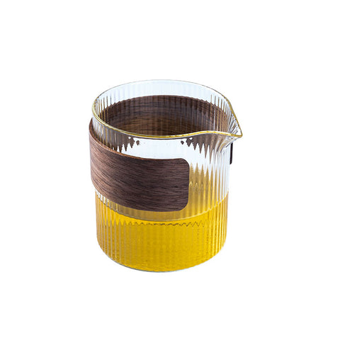 Glass Tea Pitcher with Wooden Ring -  • Teaware House