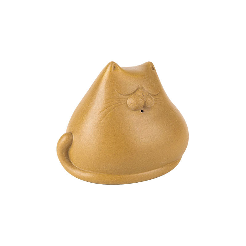 Sandy Sleepy Fat Cat Teapet -  • Teaware House