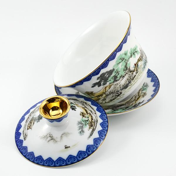 Big Hidden Temple Porcelain Gaiwan 300ml -  • Teaware House