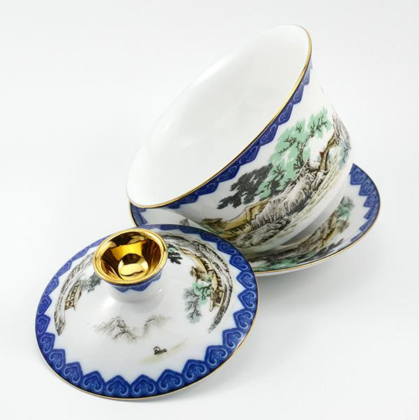 Big Hidden Temple Porcelain Gaiwan 300ml -  • Teaware House