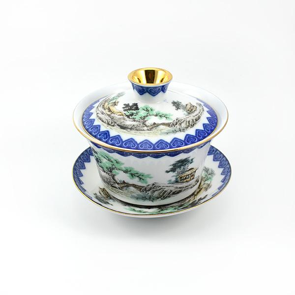 Big Hidden Temple Porcelain Gaiwan 300ml -  • Teaware House