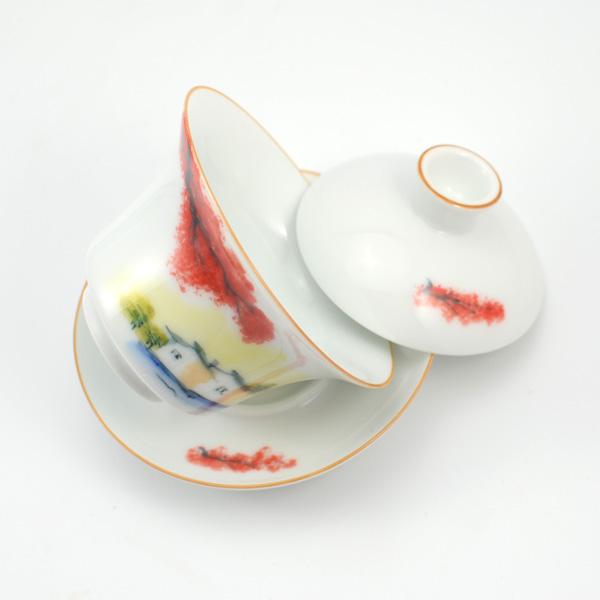 Solar Flare Homestead Porcelain Gaiwan 110ml -  • Teaware House