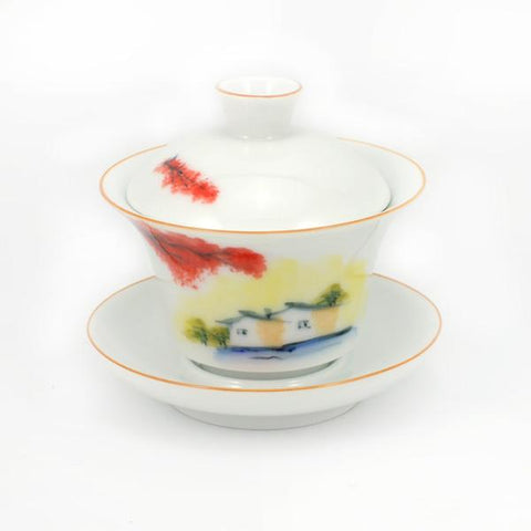 Solar Flare Homestead Porcelain Gaiwan 110ml -  • Teaware House