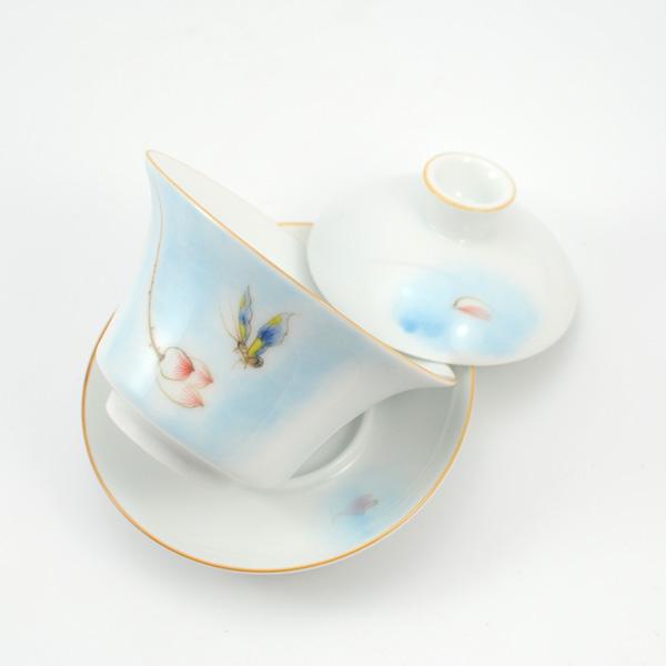 Solar Flare Butterfly Porcelain Gaiwan 110ml -  • Teaware House