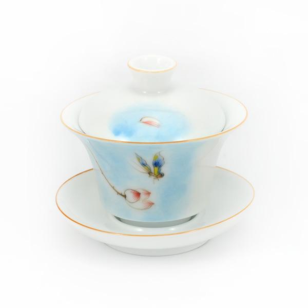 Solar Flare Butterfly Porcelain Gaiwan 110ml -  • Teaware House