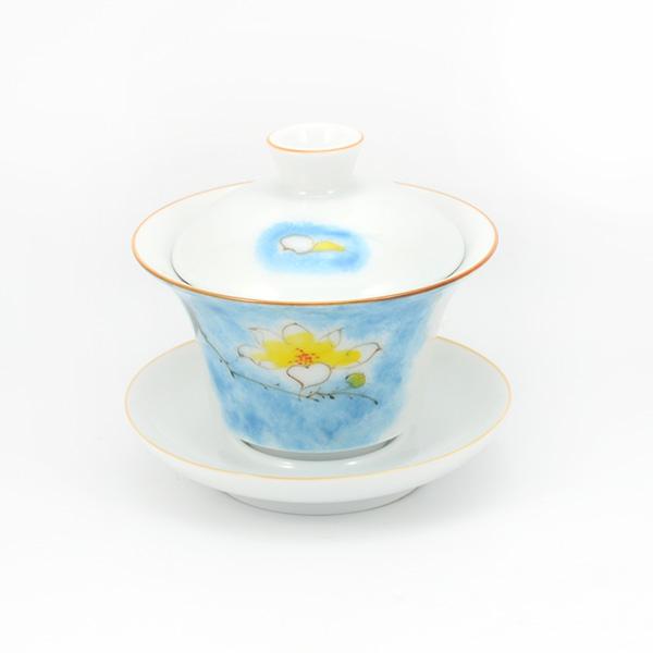 Solar Flare Sky Lotus Porcelain Gaiwan 110ml -  • Teaware House