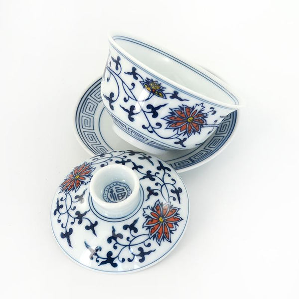 Fire Lotus Porcelain Gaiwan 110ml -  • Teaware House