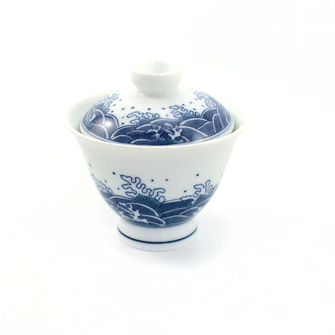 Waves Waves Waves Porcelain Gaiwan 150ml -  • Teaware House