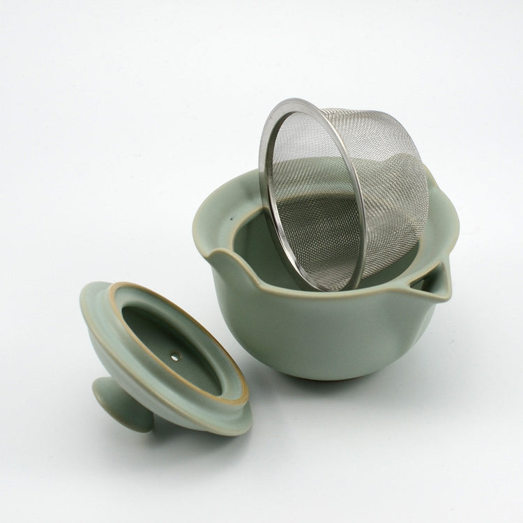 Green Ruyao Easy Gaiwan with Metal Strainer -  • Teaware House