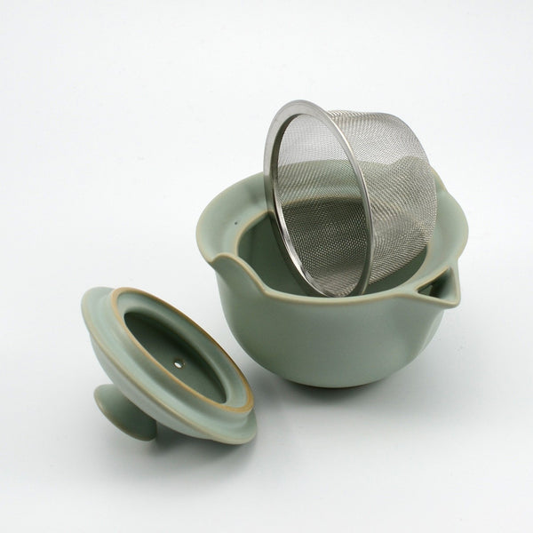 Green Ruyao Easy Gaiwan with Metal Strainer -  • Teaware House