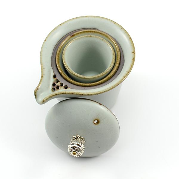 Gongfu Tea Set  - Nesting Cup Easy Gaiwan - Green Ruyao - 130ml -  • Teaware House