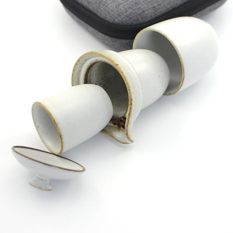 Gongfu to Go Travel Set - White Ruyao Double Cup  150ml -  • Teaware House