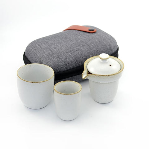 Gongfu to Go Travel Set - White Ruyao Double Cup  150ml -  • Teaware House