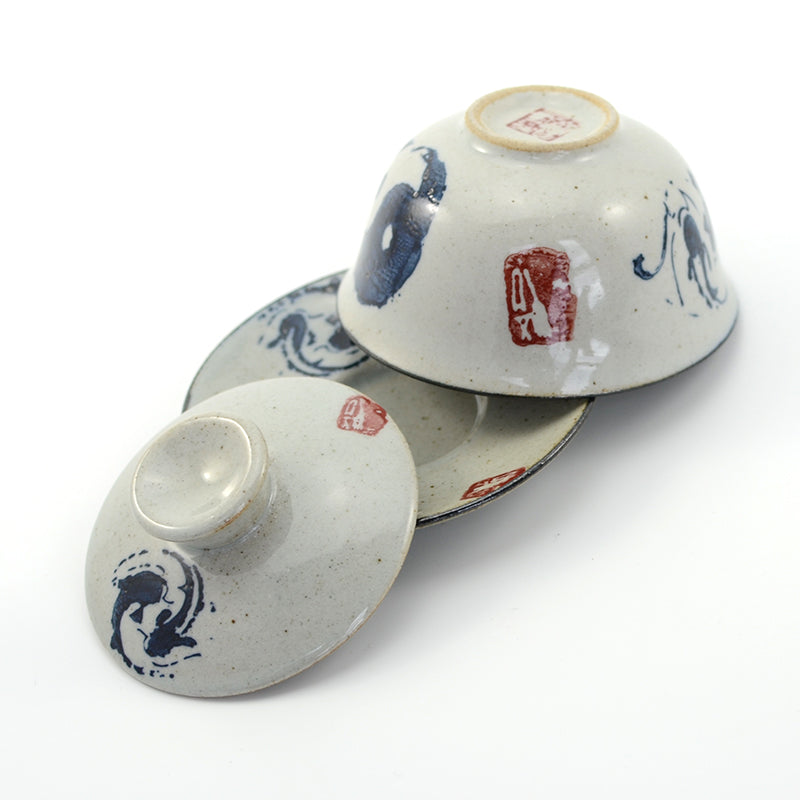 Yinyang Fish Rustic Gaiwan 130ml -  • Teaware House