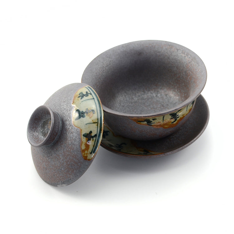 Black Magda Character Half Glaze Gaiwan 130ml -  • Teaware House