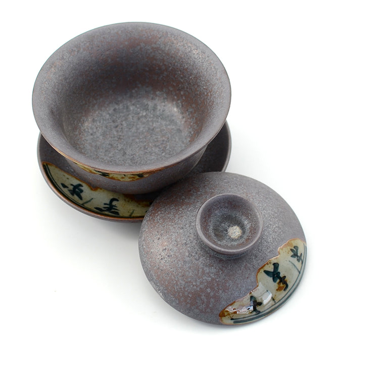 Black Magda Character Half Glaze Gaiwan 130ml -  • Teaware House