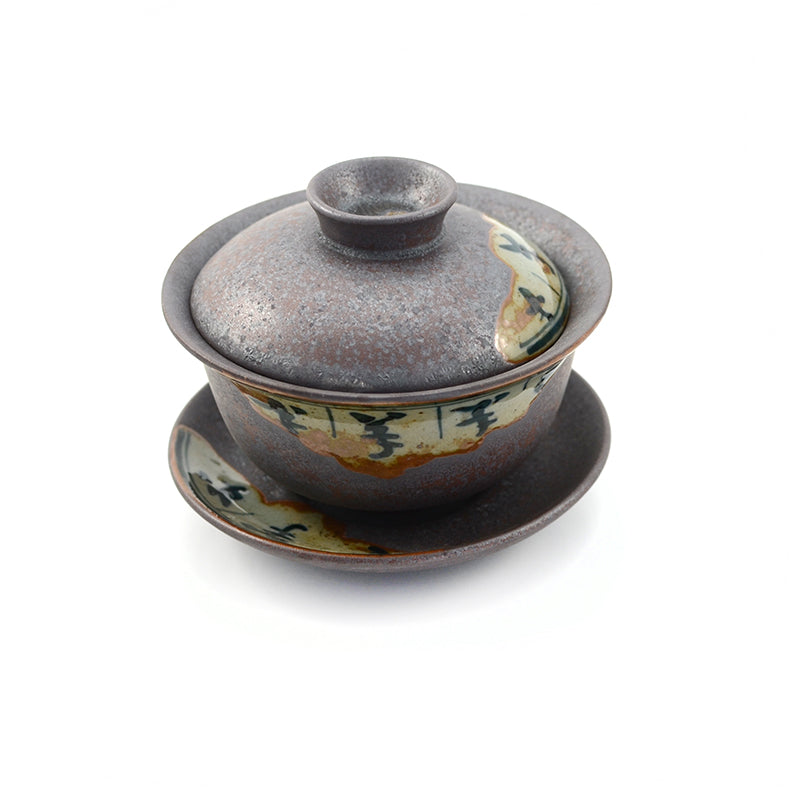 Black Magda Character Half Glaze Gaiwan 130ml -  • Teaware House