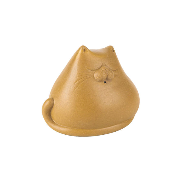 Sandy Sleepy Fat Cat Teapet -  • Teaware House