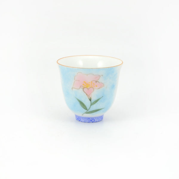 Solar Flare Pink Flower Porcelain Teacup -  • Teaware House