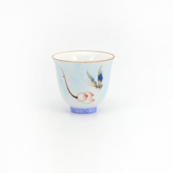 Solar Flare Butterfly Porcelain Teacup -  • Teaware House
