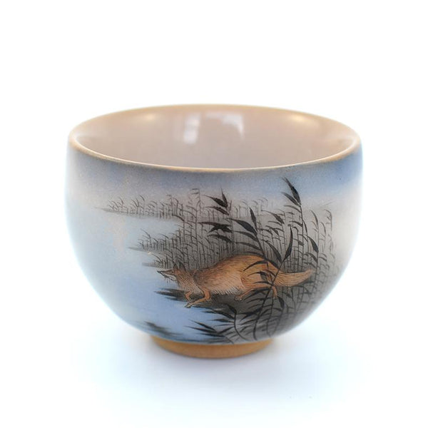 Fox in Bamboo Hand Painted Artisan Teacup -  • Teaware House
