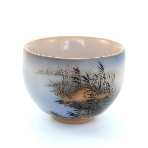 Fox in Bamboo Hand Painted Artisan Teacup -  • Teaware House
