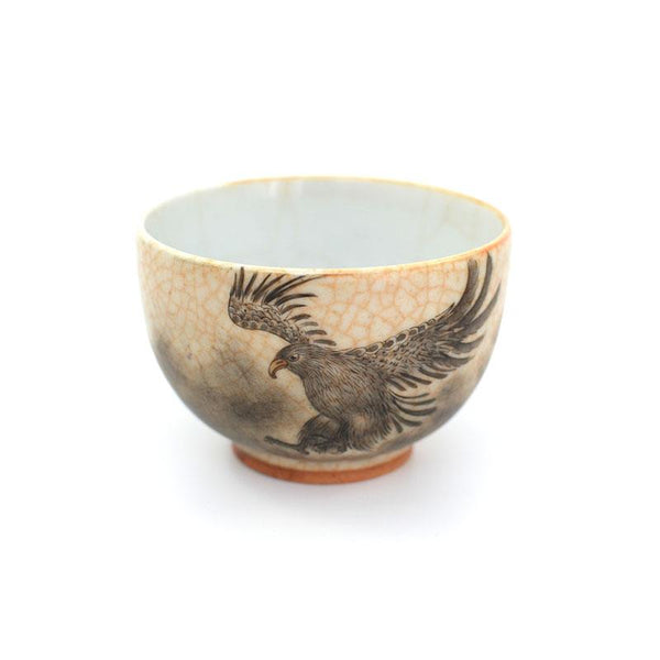 Flying Falcon Hand Painted Ruyao Goblet Artisan Teacup -  • Teaware House