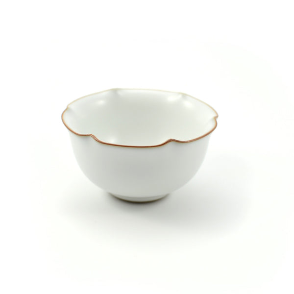 Artisan White Ruyao Rosebud Teacup -  • Teaware House