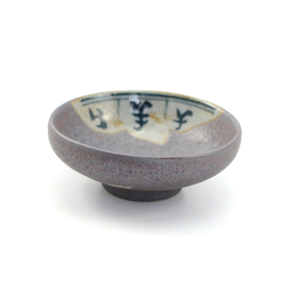 Black Magda Character Half Glaze Bowl Teacup -  • Teaware House