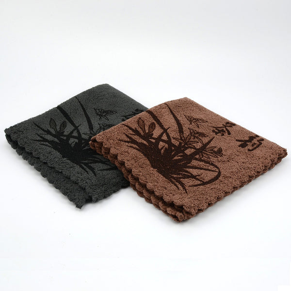 Tea Towel - Bamboo Design - Black • Teaware House