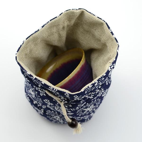 Flower and Hemp Cloth Teaware Bag -  • Teaware House