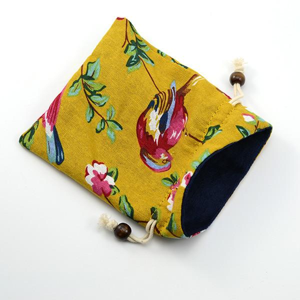 Velvet Lined Teacup Cloth Bag - Four Styles - Flower Bird • Teaware House