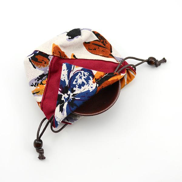 Multi-Color Cloth Teacup Bag - Two Styles - Blue & Red • Teaware House