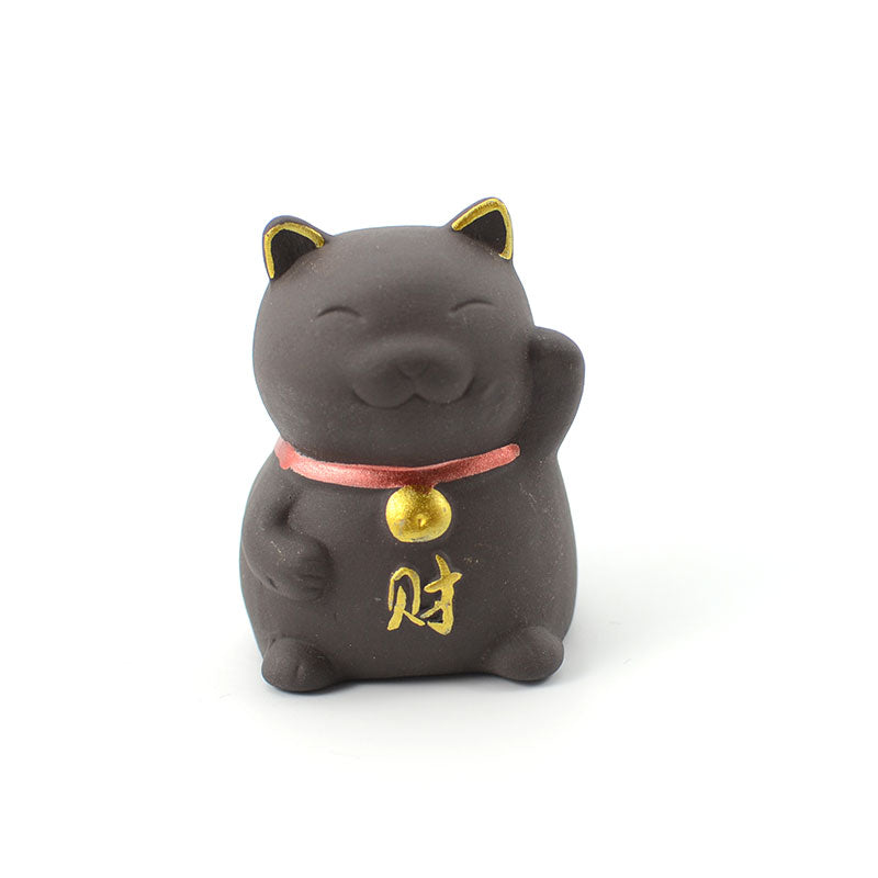 Brown Neko Fortune Cat Teapet -  • Teaware House