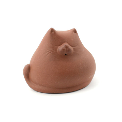 Red Sleepy Fat Cat Teapet -  • Teaware House