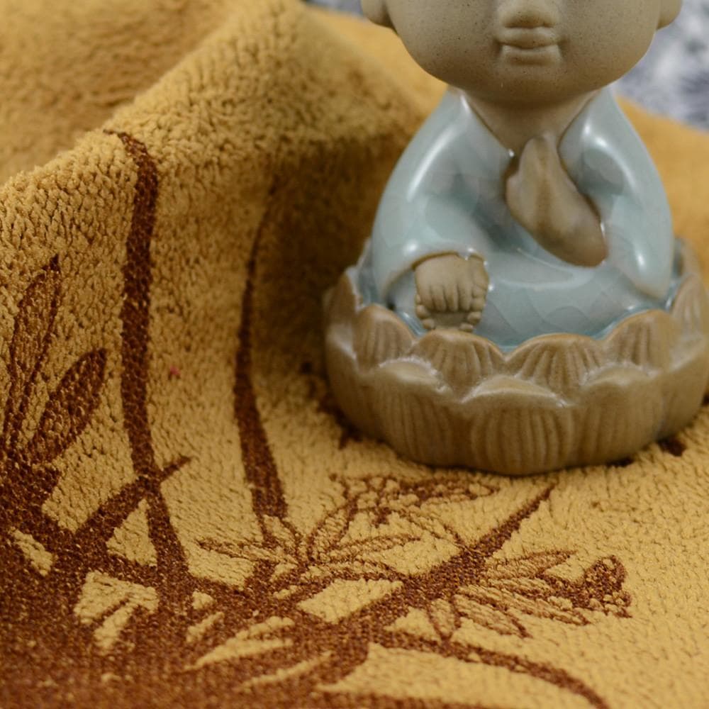 Tea Towel - Bamboo Design - Gold • Teaware House